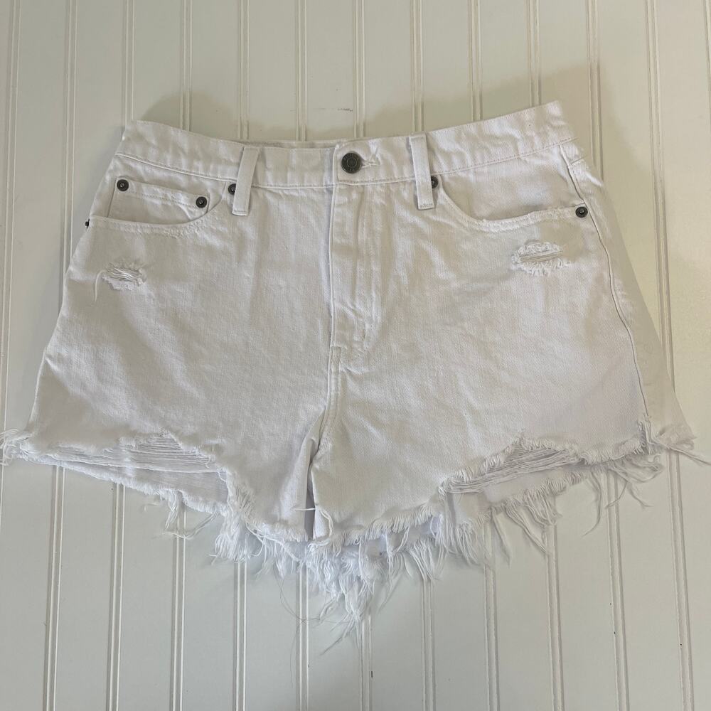Pistola White Distressed Cutoff Jean Denim Shorts Size Womens 28